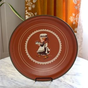 Vintage and nostalgic tin tray Sarah Kay / Valentine Australia / 70s